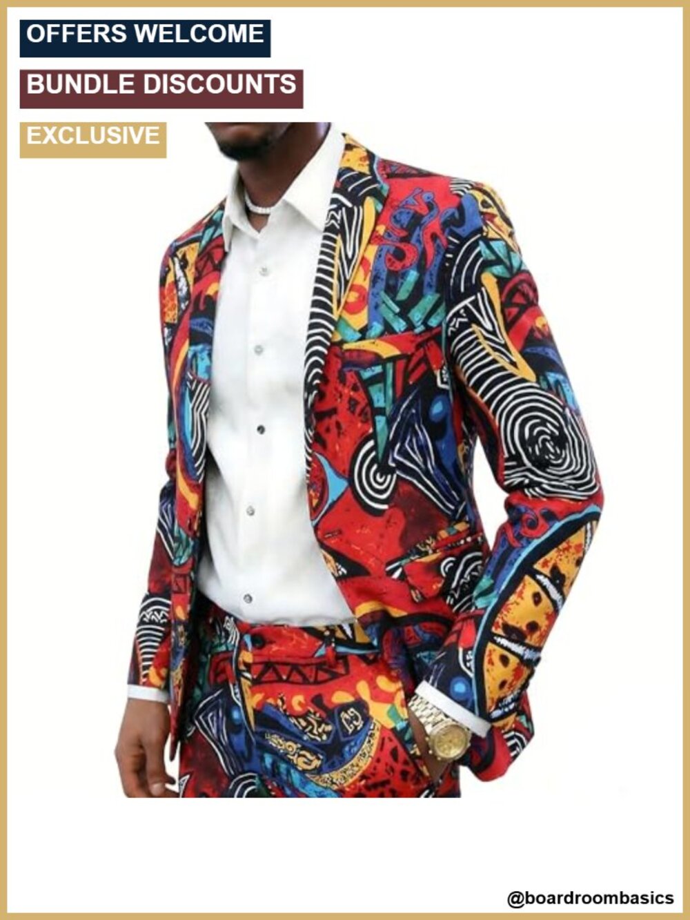 Mens 2 Piece Paisley Floral Suit Slim Fit Blazer and Pants Set